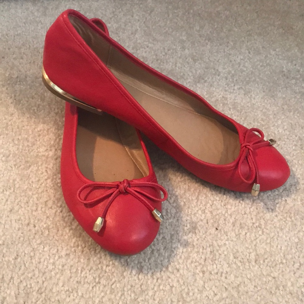 Red Aldo ballet flats